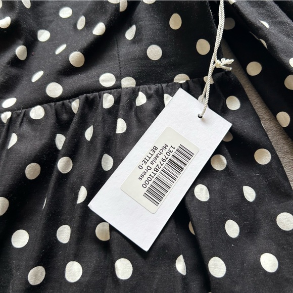 BNWT Reformation Michaela Organic Cotton A-Line Dress in Bettie Polkadot - Picture 5 of 7